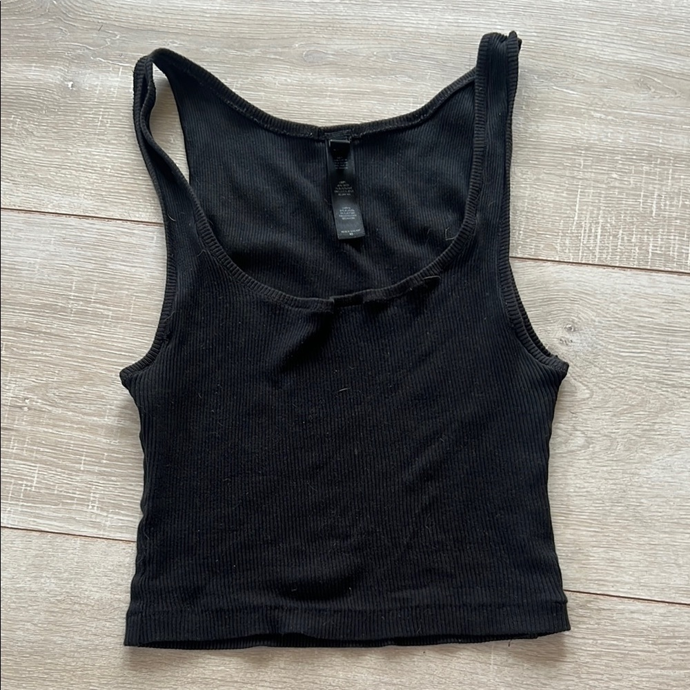 *SOLD* SKIMS Black Ribbed Tank Top